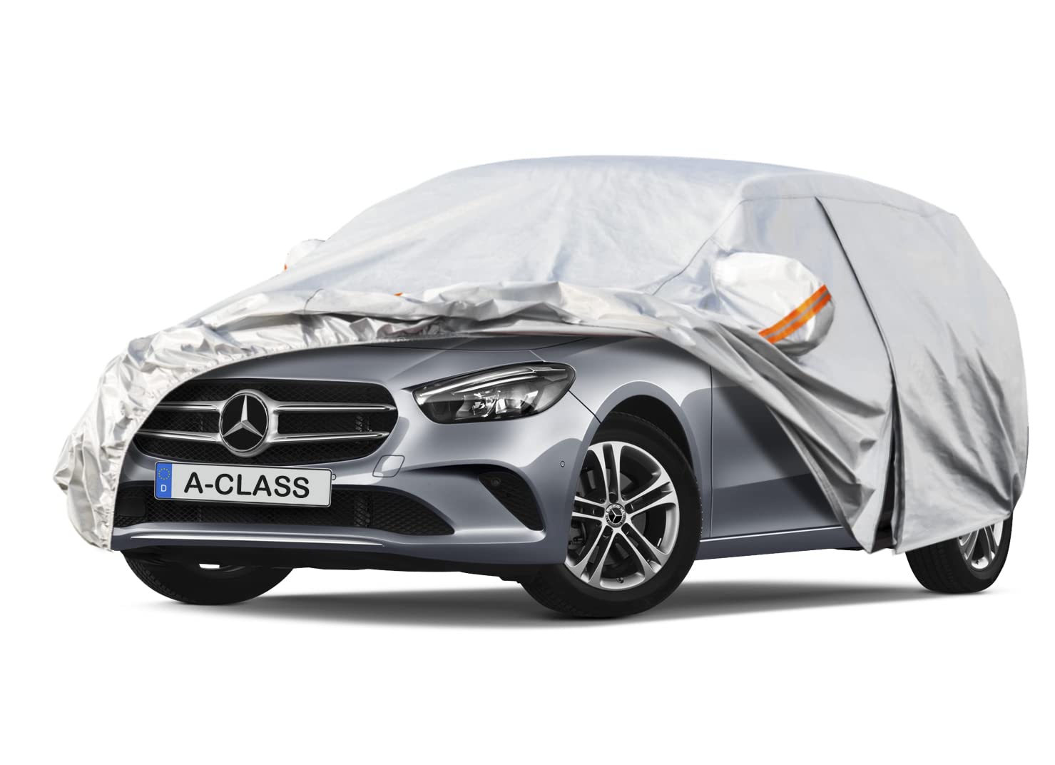 Kayme Autoabdeckung Wasserdicht Atmungsaktiv Passend für 2012-2024 Mercedes-Benz A Klasse(W117/W176), Vollgarage Autoplane für Regen Sonne Staub Schutz, Auto Abdeckplane Faltgarage(3-7 Tage liefern) von kayme