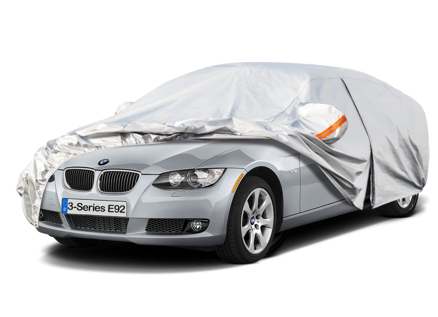 Kayme Autoabdeckung Wasserdicht Atmungsaktiv Passend für BMW 3er Coupe E92(2006-2013), Vollgarage Autoplane für Regen Sonne Staub Schutz, Auto Abdeckplane Faltgarage Abdeckung(3-7 Tage liefern) von kayme