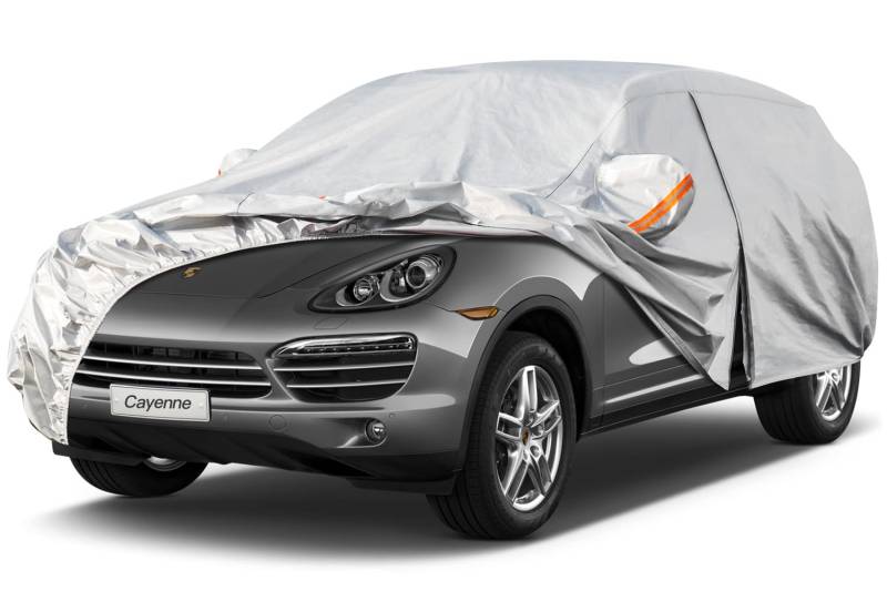 Kayme Autoplane Wasserdicht Atmungsaktiv Passend für 2010-2024 Porsche Cayenne, 6 Schichten Vollgarage Autoabdeckung für Sonne Staub Schutz, Auto Abdeckplane Abdeckung. von kayme