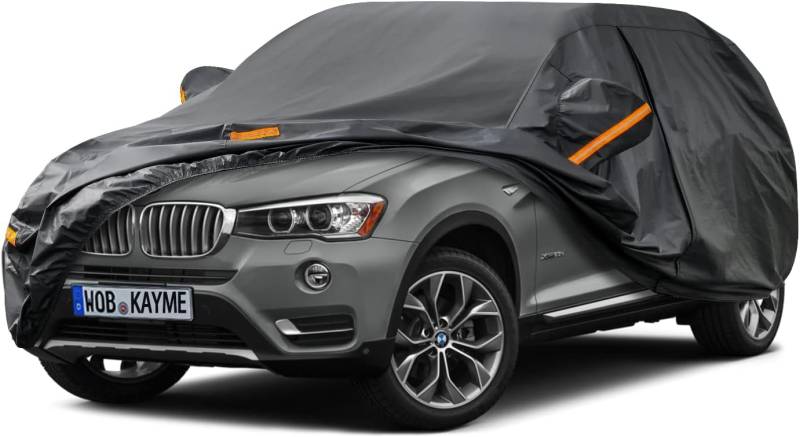 Kayme Autoplane Wasserdicht Atmungsaktiv Passend für 2010-2024 BMW X3, 7 Schichten Vollgarage Autoabdeckung für Sonne Staub Schutz, Auto Abdeckplane Abdeckung. von kayme