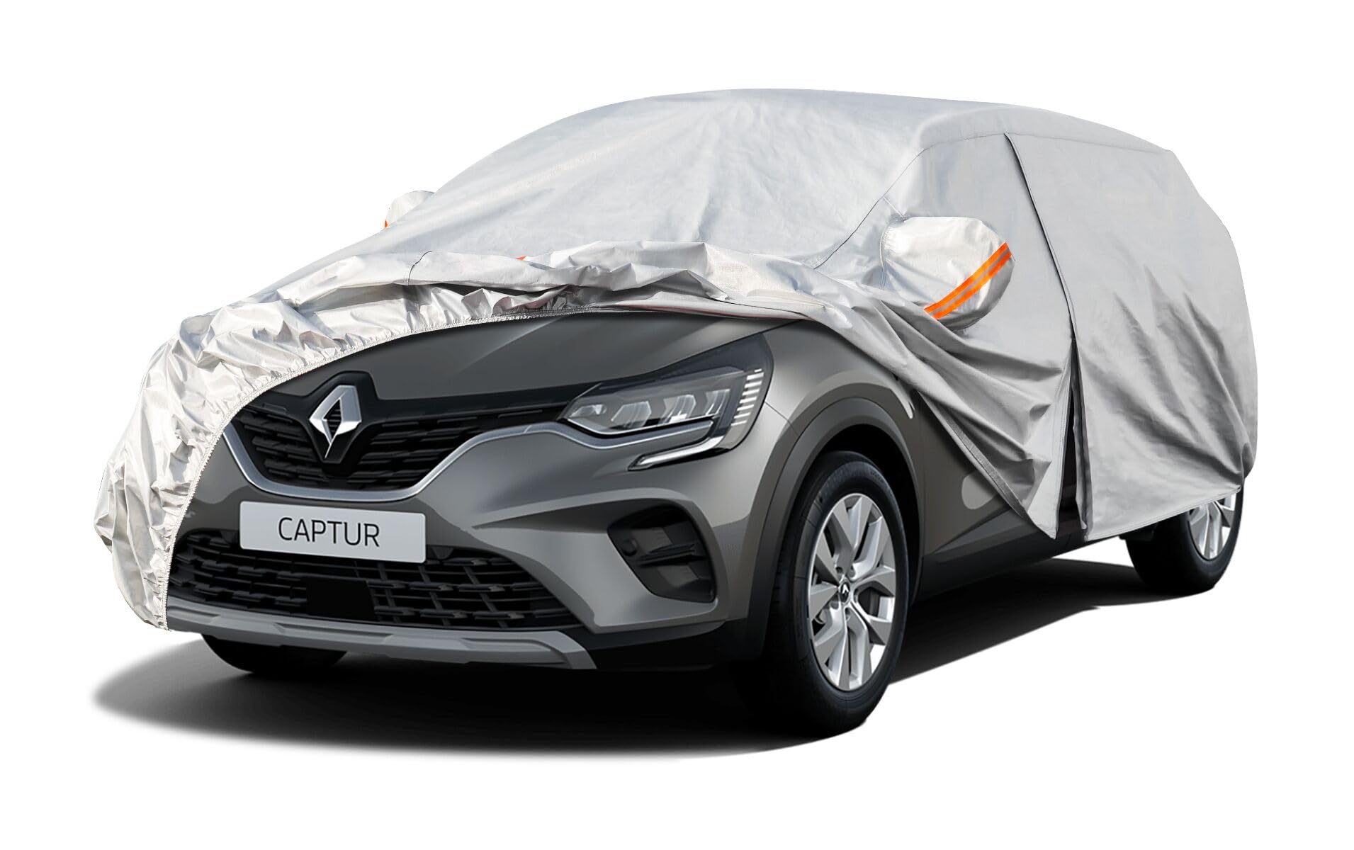 Kayme Autoplane Wasserdicht Atmungsaktiv Passend für 2013-2024 Renault Captur/Captur II, 6 Schichten Vollgarage Autoabdeckung für Regen Sonne Staub Schutz, Auto Abdeckplane Abdeckung. von kayme