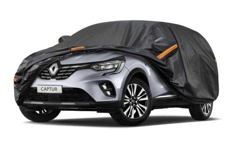 Kayme Autoplane Wasserdicht Atmungsaktiv Passend für 2013-2024 Renault Captur/Captur II, 7 Schichten Vollgarage Autoabdeckung für Regen Sonne Staub Schutz, Auto Abdeckplane Abdeckung. von kayme