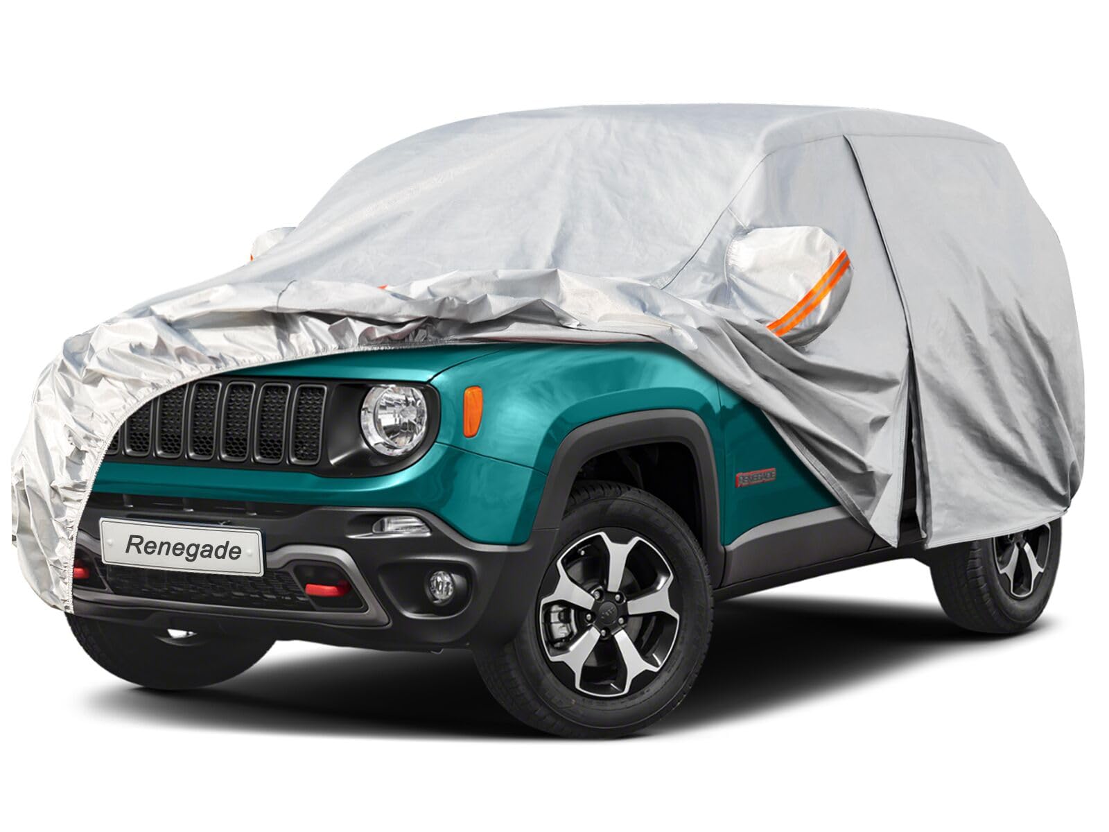 Kayme Autoplane Wasserdicht Atmungsaktiv Passend für 2014-2024 Jeep Renegade, 6 Schichten Vollgarage Autoabdeckung für Sonne Staub Schutz, Auto Abdeckplane Abdeckung. von kayme