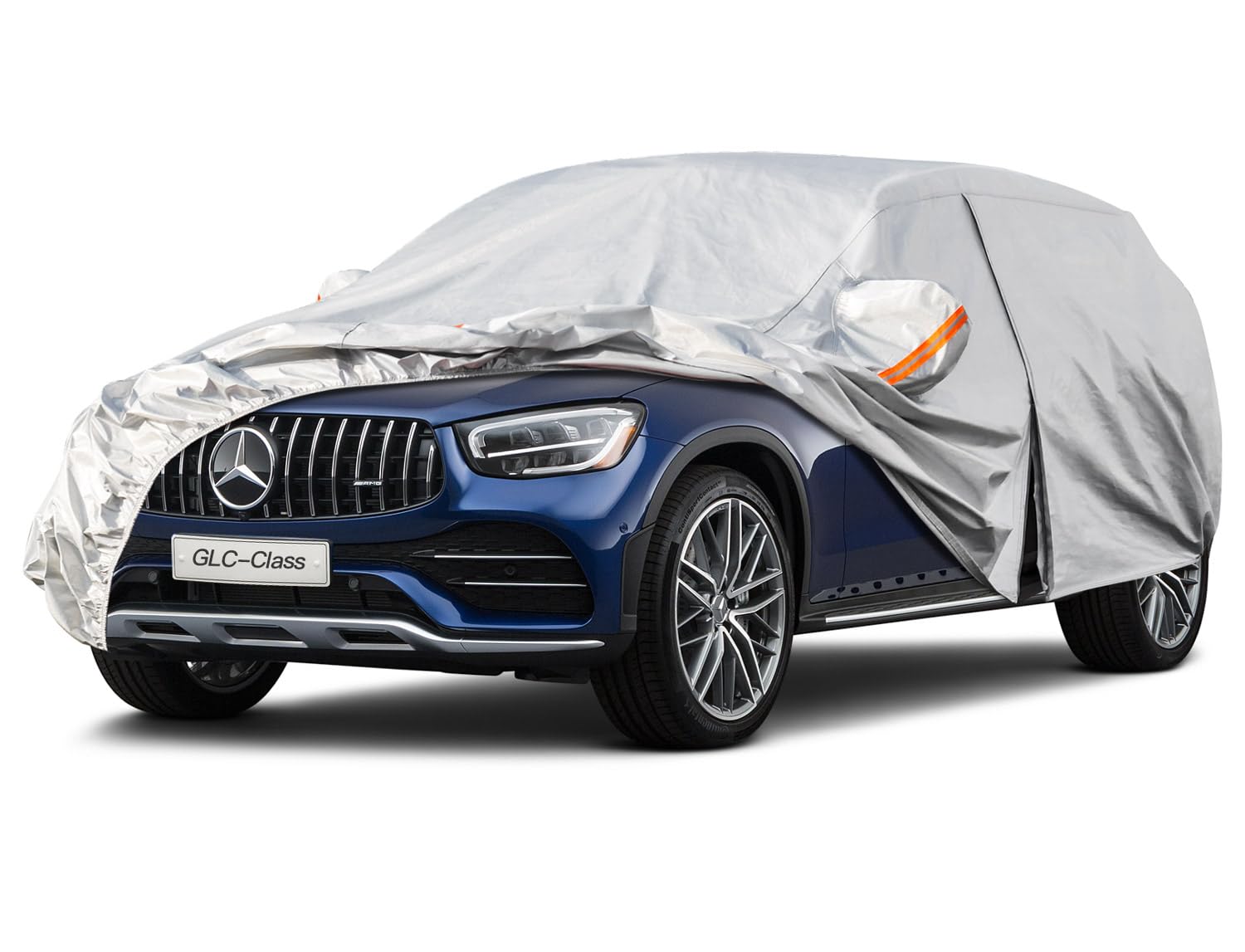 Kayme Autoplane Wasserdicht Atmungsaktiv Passend für 2015-2024 Mercedes-Benz GLC, 6 Schichten Vollgarage Autoabdeckung für Sonne Staub Schutz, Auto Abdeckplane Abdeckung. von kayme