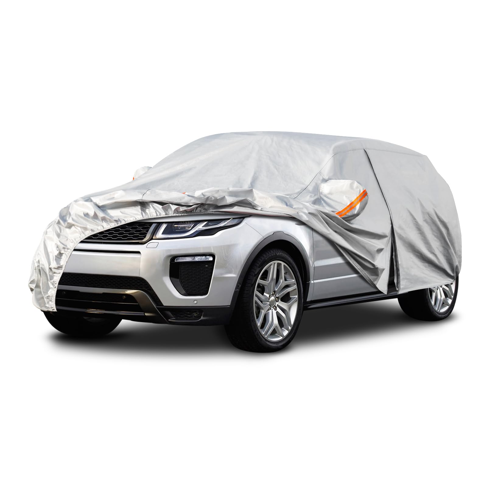 Kayme Autoplane Wasserdicht Atmungsaktiv Passend für Land Rover Range Rover Evoque 2012-2024, 6 Schichten Vollgarage Autoabdeckung für Regen Sonne Staub Schutz, Auto Abdeckplane Abdeckung. von kayme