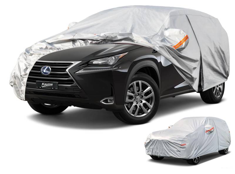 kayme 6 Schichten Autoabdeckung Wasserdicht Atmungsaktiv Passend für Lexus RX (2015-2024), Vollgarage Autoplane für Regen Sonne Staub Schutz mit Baumwollfutter Frostschutz.(3-7 Tage liefern) von kayme