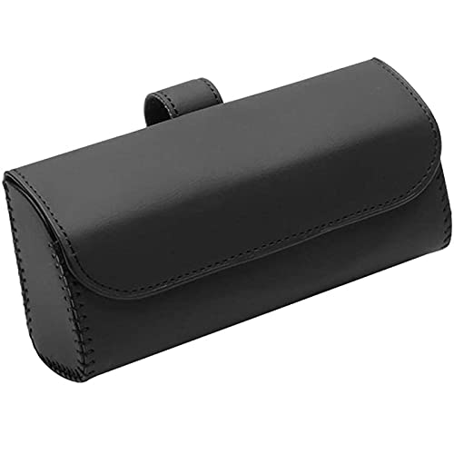 kekaa Universal Auto Sonnenbrillen Halter, Auto Sonnen Blende Brillen Etui Halter Leder Sonnenbrille Clip Aufbewahrung ZubehöR, Schwarz von kekaa