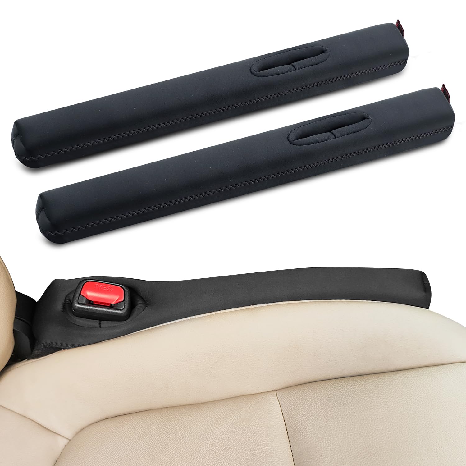 Car Seat Gap Filler Universal Fit Seat Organizer, Car Essential Seat Gap Cover(Pack of 2)… von kenddeel