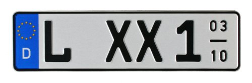 KFZ-Kennzeichen Saison EU 320 x 110 mm, reflektierend, Autoschilder mit Wunschkennzeichen von kennzeichen-shop24-de