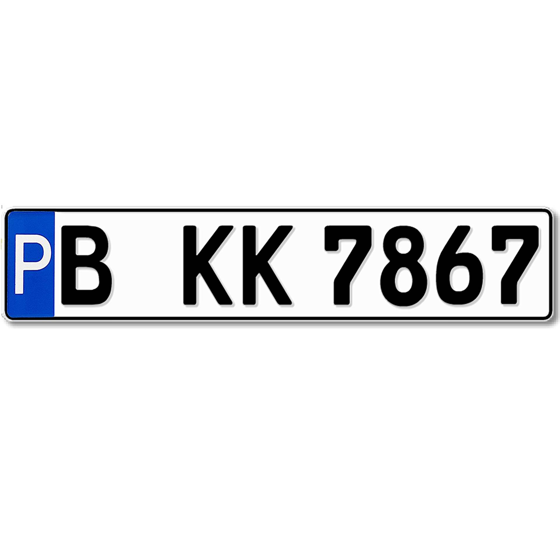 Parkplatzschild KFZ-Kennzeichen 520 x 110 mm, reflektierend, Wunschkennzeichen, Wunschtext, Namen oder STR./Hausnr. von Ewbob