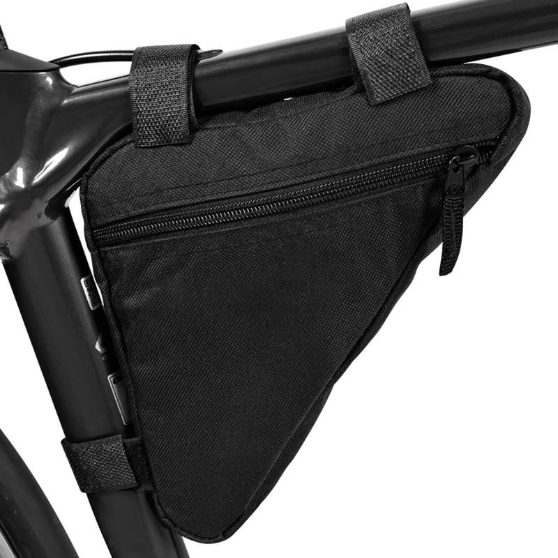 keynoyin 2 Stück – einfache Fahrradausrüstung Satteltasche, Fahrrad Mountainbike Triangel Toolkit – komplett schwarz – mit Etikett von keynoyin