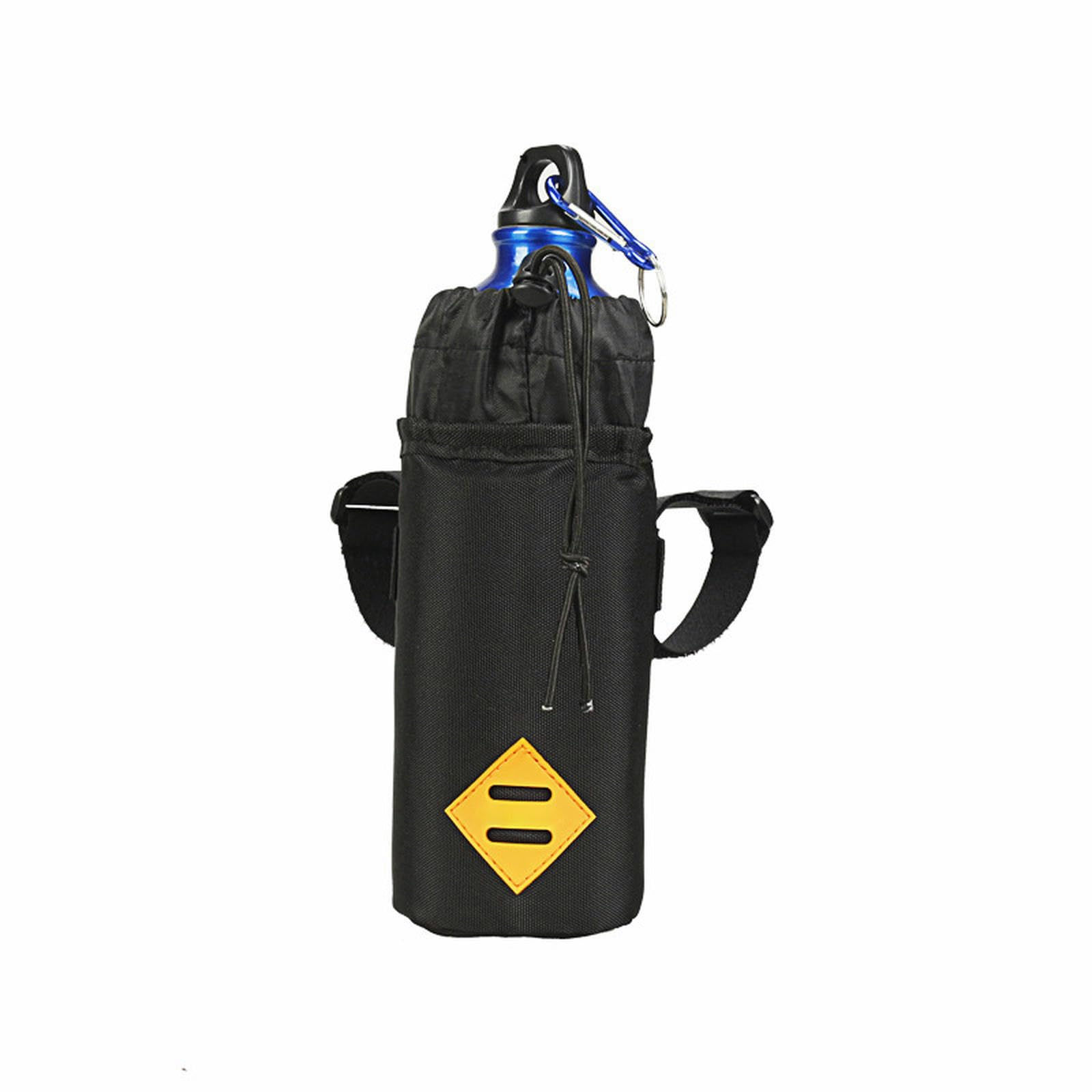 keynoyin Fahrradtasche mit Wärmedämmung, einfache Vordertasche, Fahrausrüstung, Wasserflasche, Lenker, Reitausrüstung, Schwarz, L (17 x 8 x 8 cm) von keynoyin