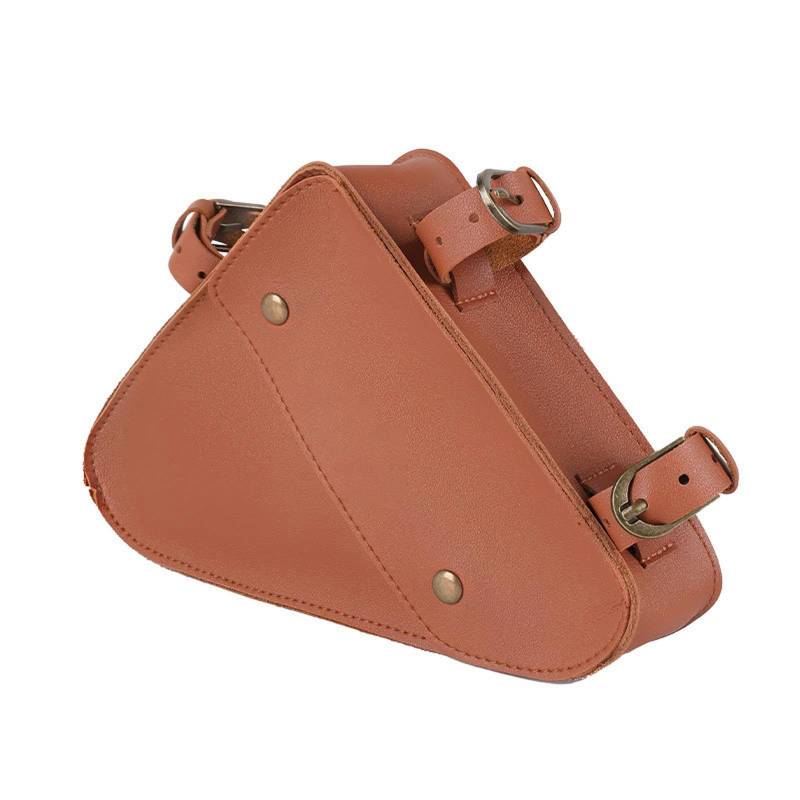 keynoyin Kreative und personalisierte Retro-Fahrradtasche, Roller-Kopftasche, zusammenklappbarer Lenker-Sattel, Reittasche – Retro-Dreieckstasche von keynoyin