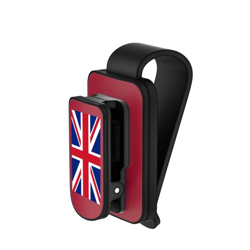 keynoyin UK Auto-Brillenclip, kreativer Sonnenschutz, dekorativer Brillenclip, schwarzer Hintergrund + rot – UK von keynoyin