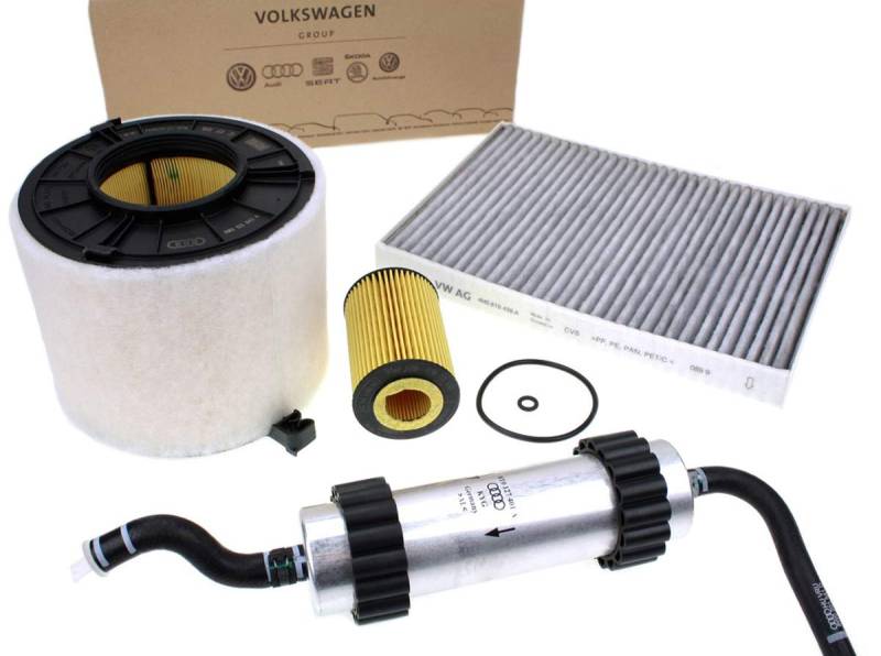 Original Inspektionspaket Filter Kompatibel mit A4 (8W) A5 (F5) Q5 (FY) 2.0L TDI Diesel Motor Service Motorfilter 4-teilig von kfzpremiumteile24