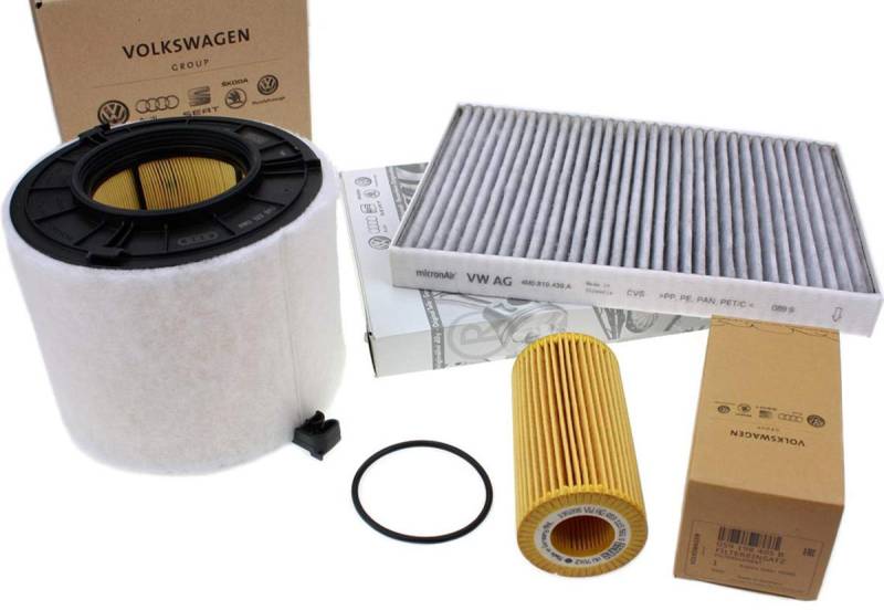 Original Inspektionspaket Kompatibel mit A4 (8W) A5 (F5) Q5 (FY) V6 TDI Filter 3.0L Diesel Motor Service Motorfilter Filterpaket 3-teilig von kfzpremiumteile24