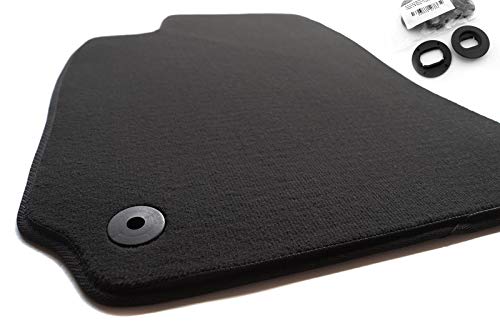 Fußmatte passend für Passat B5 Velours Automatte Stoffmatte 1-teilig Fahrermatte schwarz von kh Teile