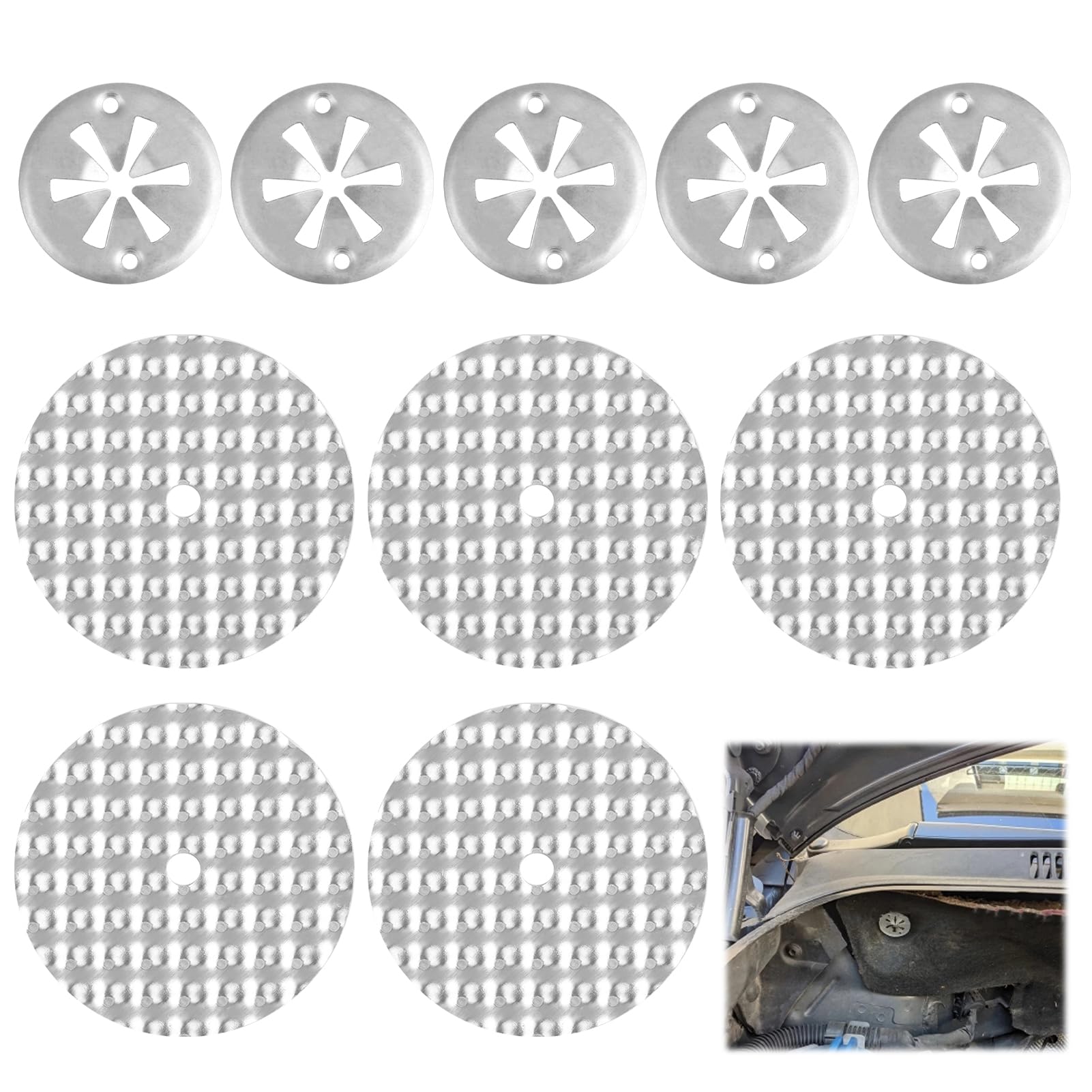 Auspuff-Hitzeschild-Reparatursatz, 10-teiliges Hitzeschild-Reparatur-Befestigungsset, 30 mm, Auto-Hitzeschild-Spannplatte, Reparatursatz, kompatibel mit V-W Skoda OE-Nummer 6715468 N90335004 von kiki fancy