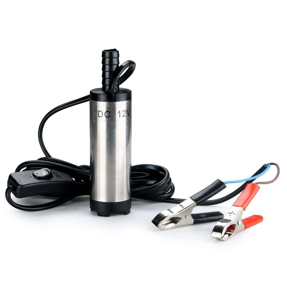 Kingkindsun - 12 V - 38 mm - Tauchpumpe, Wasser, Öl, Diesel, Kraftstoff-Transferpumpe, Edelstahl-Pumpe mit Rückgewinnung, 3M, Kabel für Auto, SUV von kingkindsun