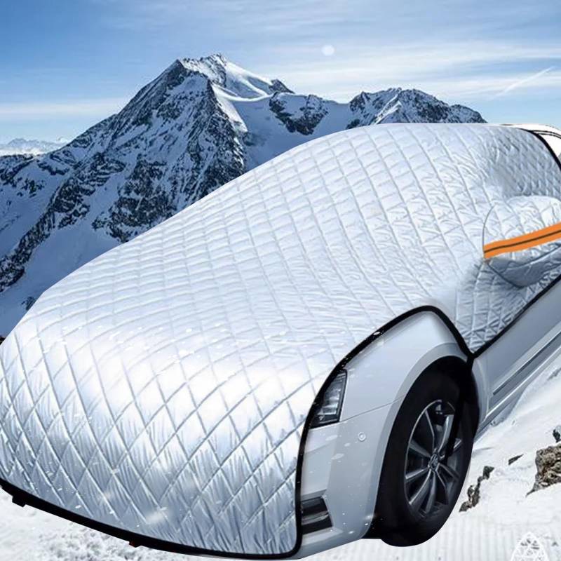 Frontscheibenabdeckung Auto Winter Frostabdeckung, Autoscheibenabdeckung Winschutzscheiben Abdeckung Groß, Frostabdeckung Sonnenschutz, 223cm x 145cm von kingsea