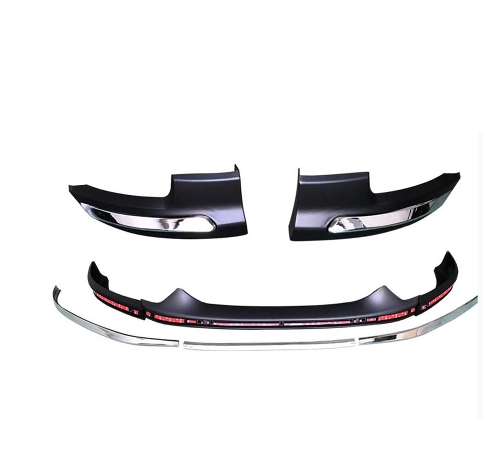 Auto Frontlippe Spoiler Für Mazda Für CX-5 Für CX5 2017-2018 Auto-Frontspoilerlippe + Heckstoßstangen-Seitensplitterabdeckung Untere Schutzplatte Surround Canards Protector Front Spoiler Lippe von kjjukrhfs