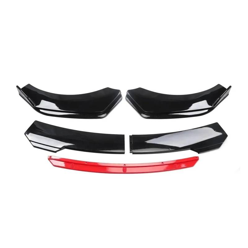 Auto Frontlippe Spoiler Für Panamera 2012-2022 Auto Vorderen Stoßfänger Lippe Kinn Spoiler Splitter Diffusor Körper Kits Trim Air Dam Protector Schwarz Front Spoiler Lippe(Gloss Black and Red) von kjjukrhfs