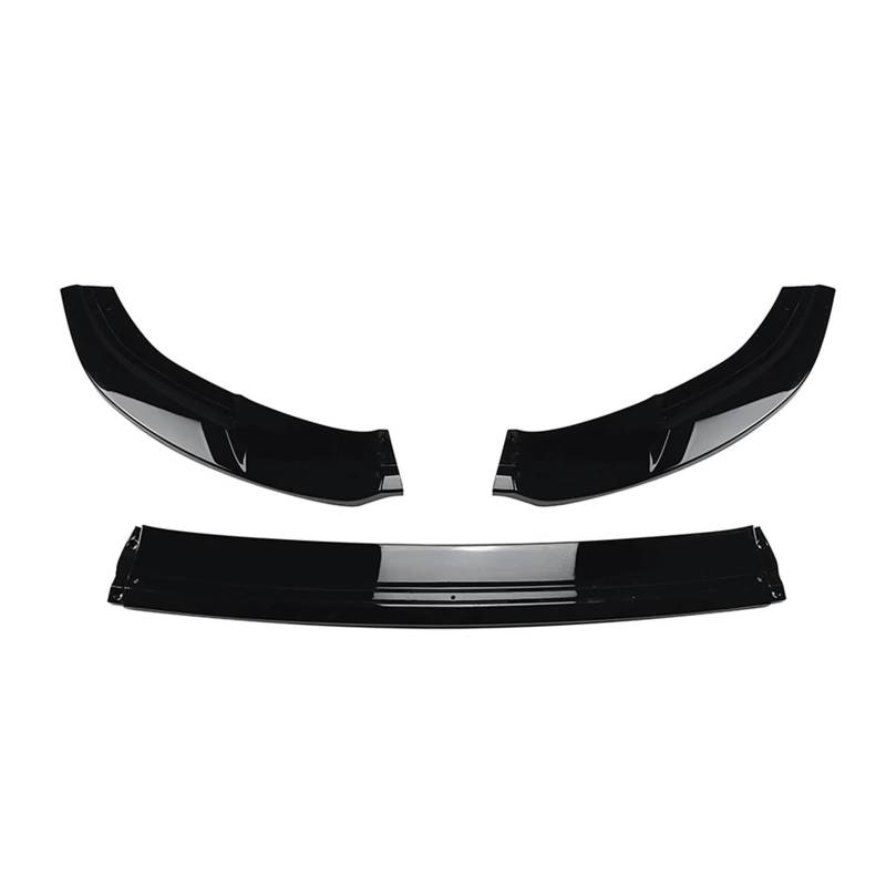 Auto Frontlippe Spoiler Für VW Für Golf 7 MK7 Für GTI R Für 2013-2016 Carbonfaser-Look/Schwarz Glänzend Frontspoilerlippensplitter-Schutzkit Front Spoiler Lippe(Glossy Black) von kjjukrhfs