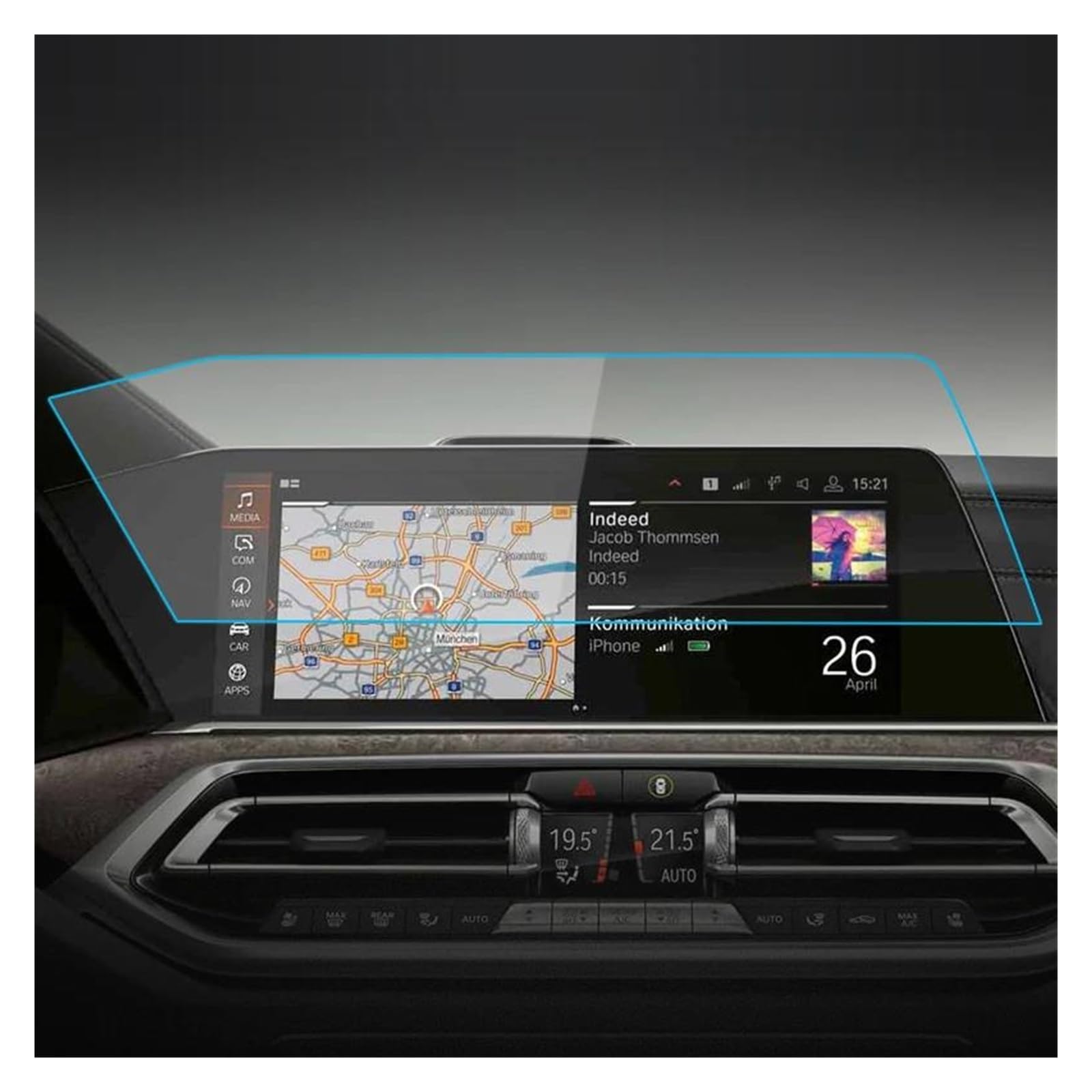 Auto Navi Folie 12,3 Zoll Für X7 2019-2022 Dashboard Navigation Membran Auto GPS Display Gehärtetes Glas Display-schutzfolie Auto Aufkleber Auto Displayschutzfolie(A Anti-Blue-ray) von kjjukrhfs