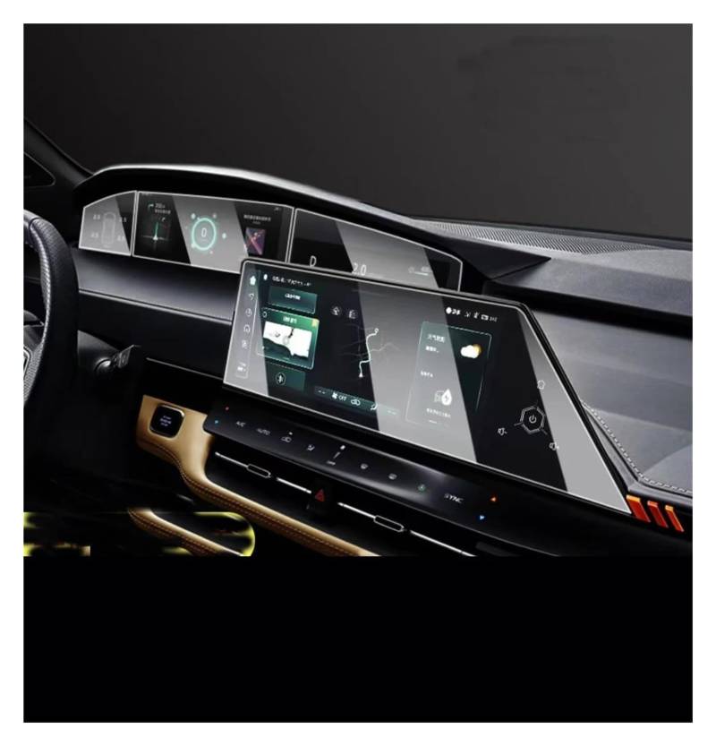 Auto Navi Folie Für Changan Für Uni-K Für UNIK 2021 12,3 Zoll GPS Navigation Und Dashboard LCD Gehärtetem Glas Touch Screen Schutz Film Auto Displayschutzfolie(Dashboard and GPS) von kjjukrhfs