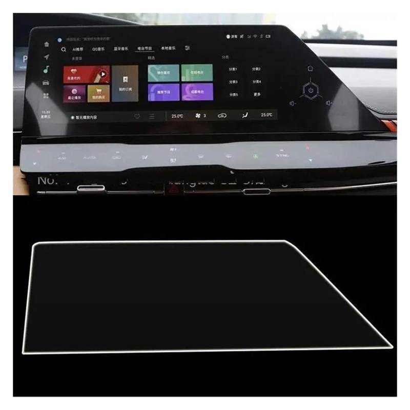 Auto Navi Folie Für Changan Für Uni-K Für UNIK 2021 12,3 Zoll Gehärtetem Glas Screen Protector GPS Navigation LCD Anti-Scratch Film Zubehör Auto Displayschutzfolie von kjjukrhfs