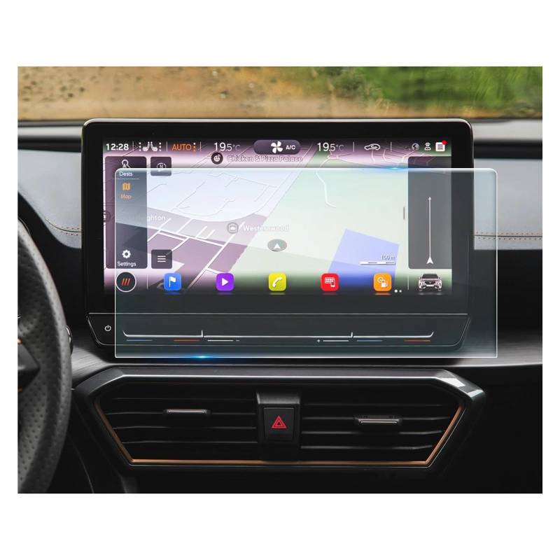 Auto Navi Folie Für Cupra Für Formentor 2021 2022 2023 2024 12-Zoll GPS Navigation Touch Display Auto Zubehör Auto Screen Protector Auto Displayschutzfolie von kjjukrhfs