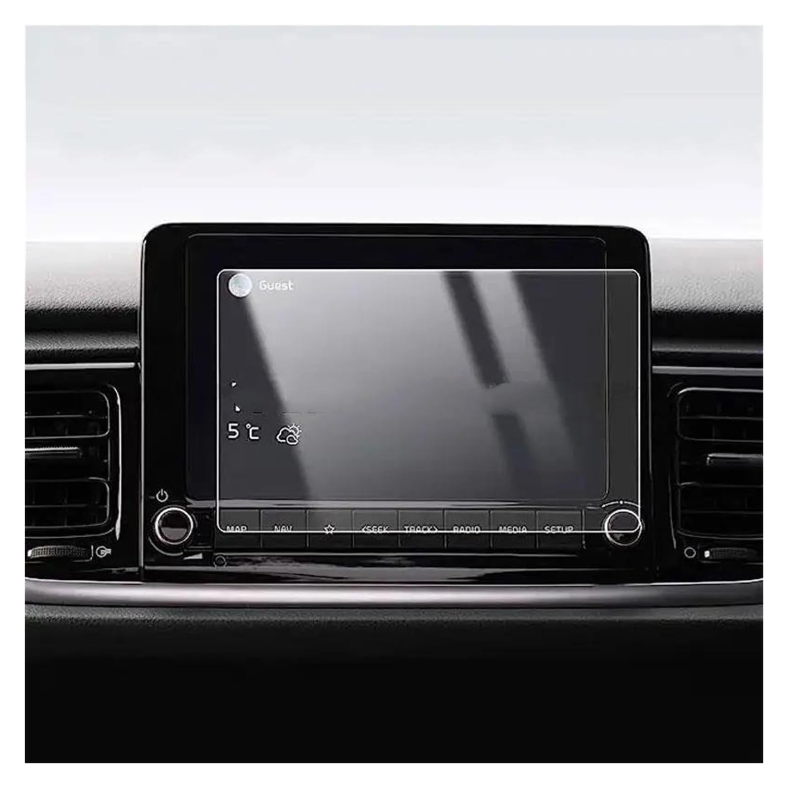 Auto Navi Folie Für Kia Für Rio 2021 2022 2023 8 Zoll Auto Radio GPS Navigation Anti-Scratch Zubehör Gehärtetem Glas Bildschirm Schutz Film Auto Displayschutzfolie von kjjukrhfs