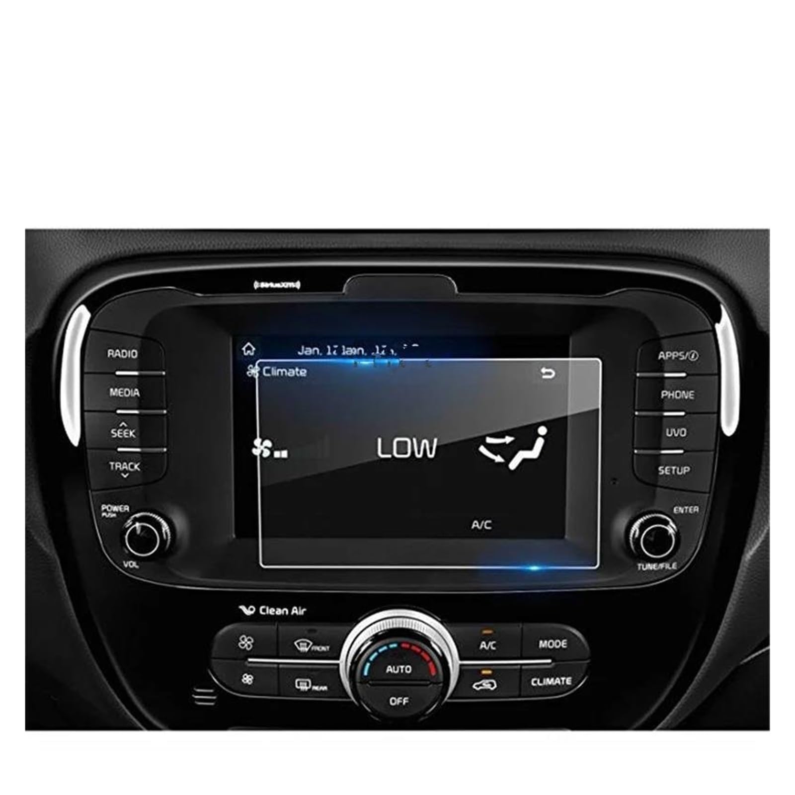 Auto Navi Folie Für Kia Für Soul 2017 2018 2019 7-Zoll Auto Navigation Screen Protector Klar Gehärtetes Glas Anti Scratch Auto Displayschutzfolie von kjjukrhfs