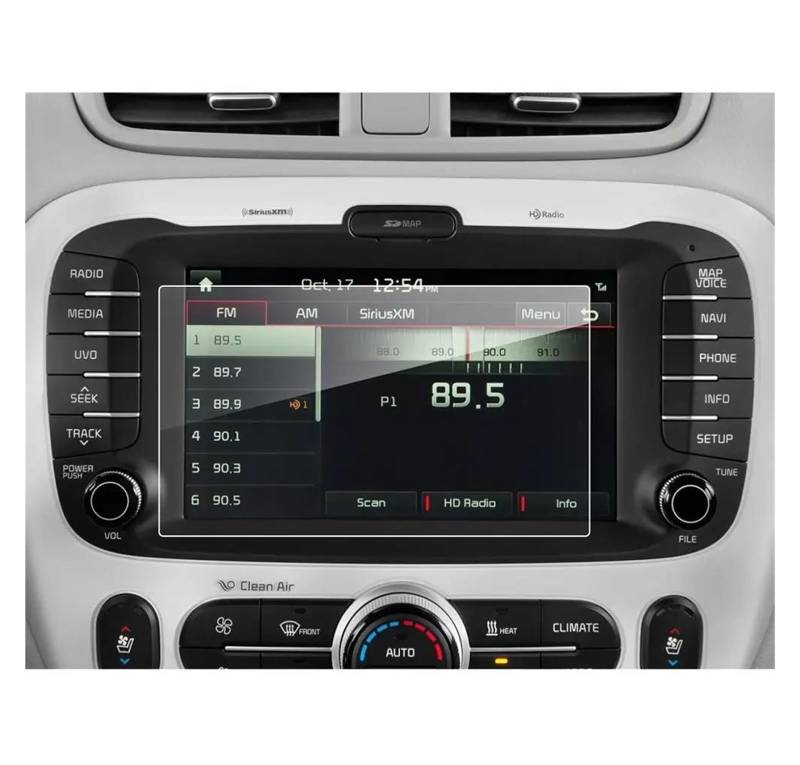 Auto Navi Folie Für Kia Für Soul 8 Zoll 2014 2015 2016 2017 2018 Screen Protector Auto Navigation Display Bildschirm Auto Innen Schützen Zubehör Auto Displayschutzfolie(8 inch) von kjjukrhfs