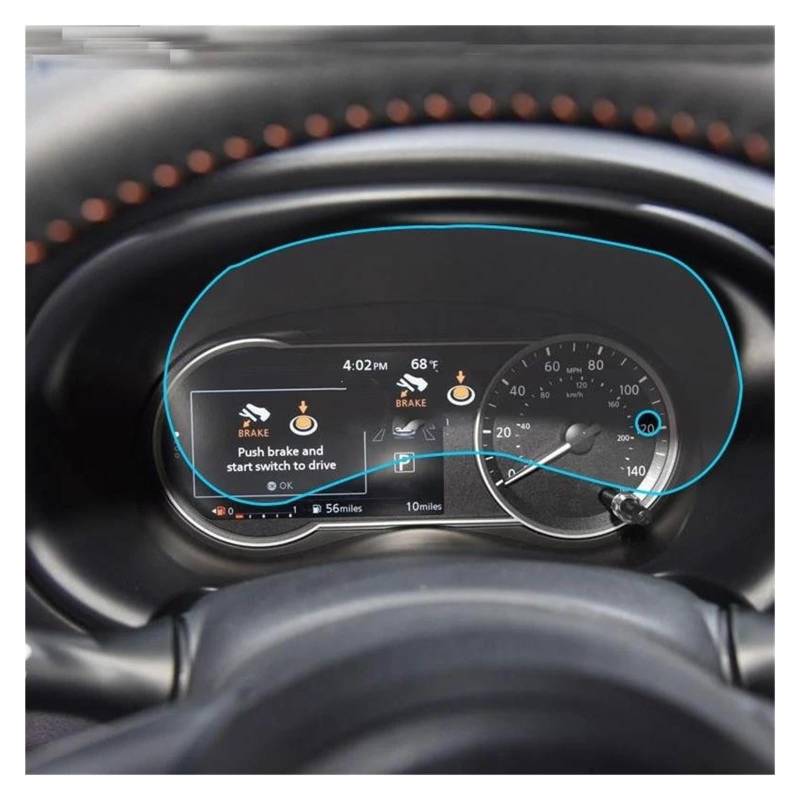 Auto Navi Folie Für Nissan Für Kicks 2017-2020 Auto Instrument Panel Schutz Dashboard Center Control Touchscreen PET Film Screen Protector Auto Displayschutzfolie von kjjukrhfs