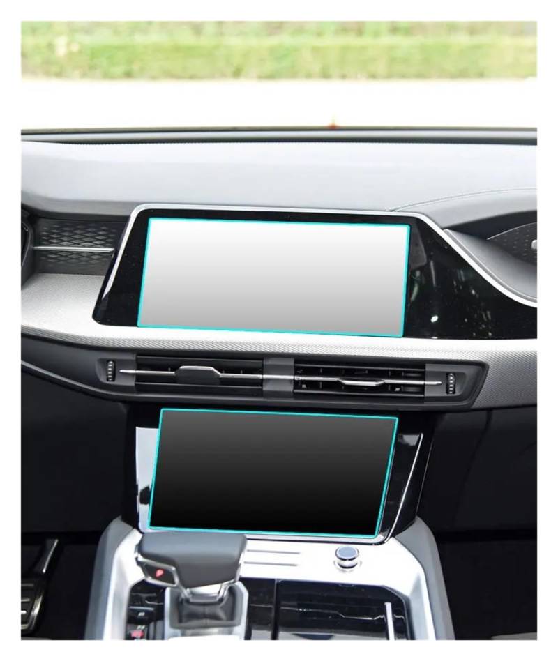 Auto Navi Folie Für Q6 2022 2023 Touch Screen Protector Infotainment Navigation Media Display 2PCS Schutz Film Gehärtetes Glas Film Auto Displayschutzfolie von kjjukrhfs