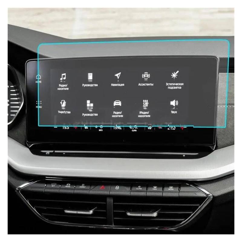 Auto Navi Folie Für Skoda Für Octavia Für A8 2020 2021 Zubehör Auto Navigation Gehärtetes Glas LCD Screen Schutz Film Aufkleber Dashboard Schutz Auto Displayschutzfolie(for GPS) von kjjukrhfs