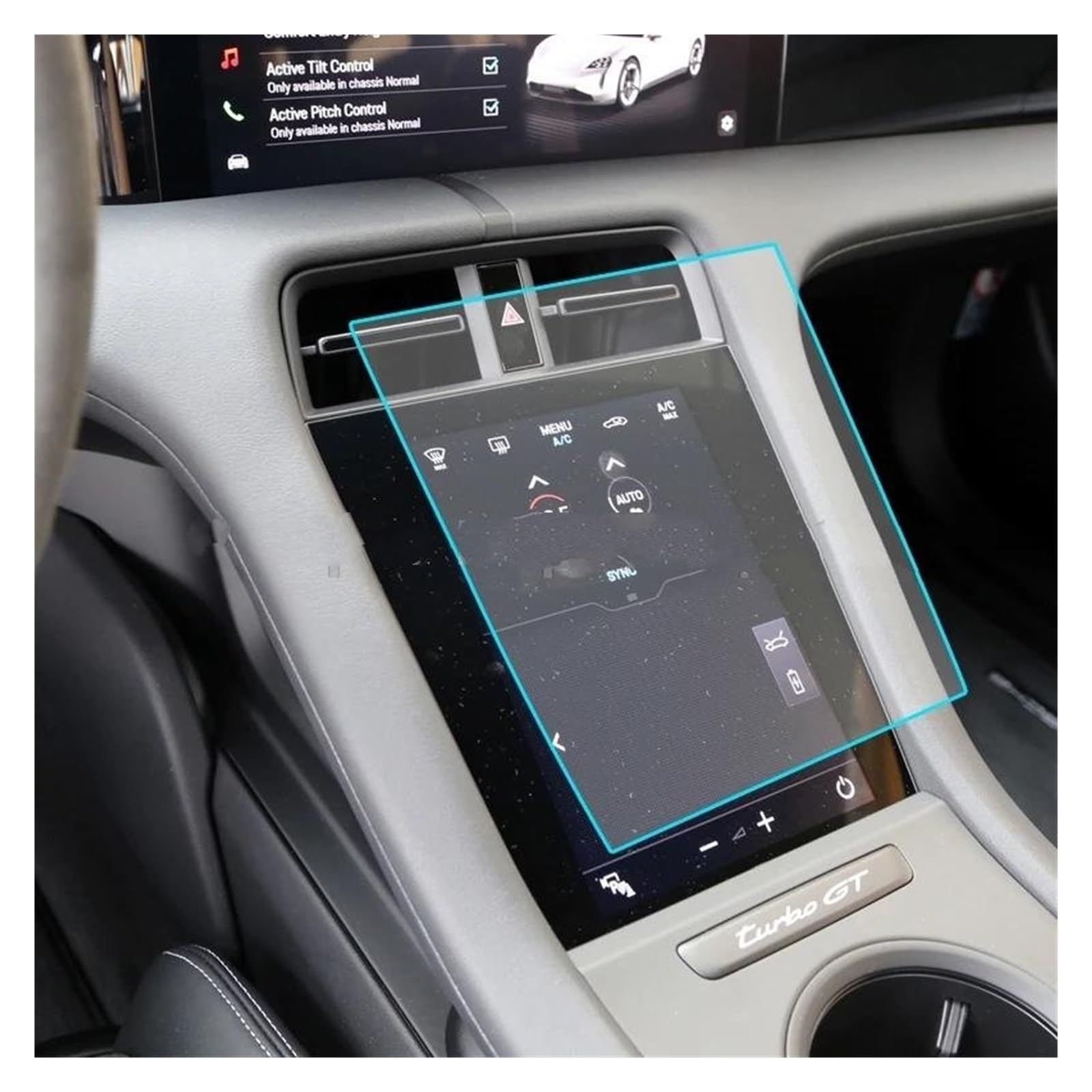 Auto Navi Folie Für Taycan 2020 2021 2022 2023 2024 Auto Hinten Sitz Control Screen Protector Gehärtetes Glas Schutz Film Auto Displayschutzfolie von kjjukrhfs