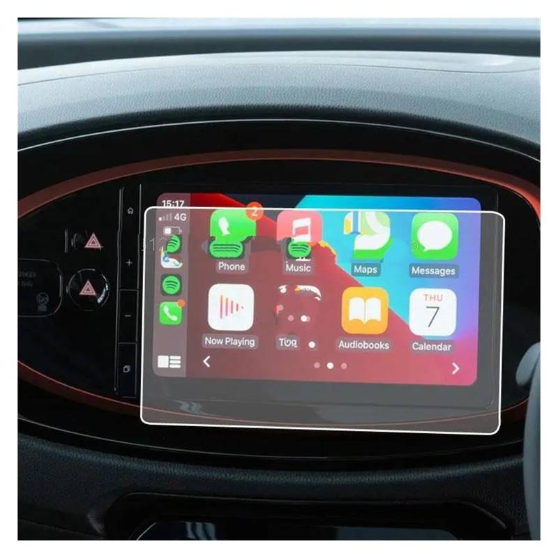 Auto Navi Folie Für Toyota Für Aygo X 2022 9 Zoll Auto Radio GPS Navigation Film Innen Zubehör Screen Protector Gehärtetem Glas Auto Displayschutzfolie von kjjukrhfs