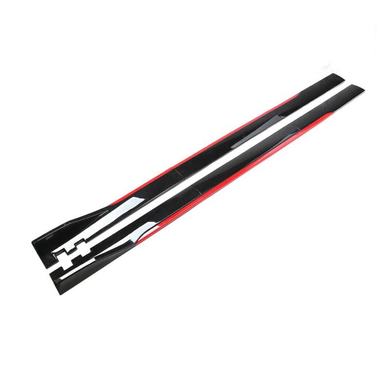 Auto Seitenschweller Für Infiniti Für G37 Für Coupe Limousine 2M/78,7 "Seite Rock Winglet Schürze Körper Kit Universal Auto Zubehör Auto Seitenschürze(Black Red) von kjjukrhfs