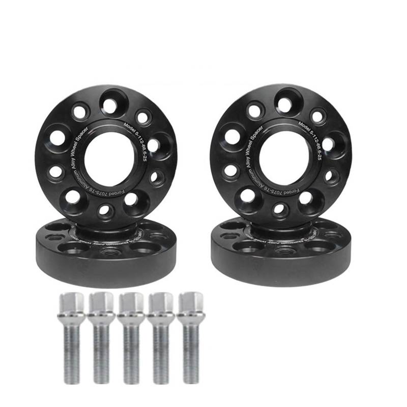 Distanzscheibe Räder Für Benz 4 Stücke Rad Spacer Adapter Erweiterung 5x112 Hubcentric 66.6 M14X 1.5 Mutter Aluminium Auto Separadores Zubehör Wheel Spacers Hinten(4pcs Spacer 25mm) von kjjukrhfs