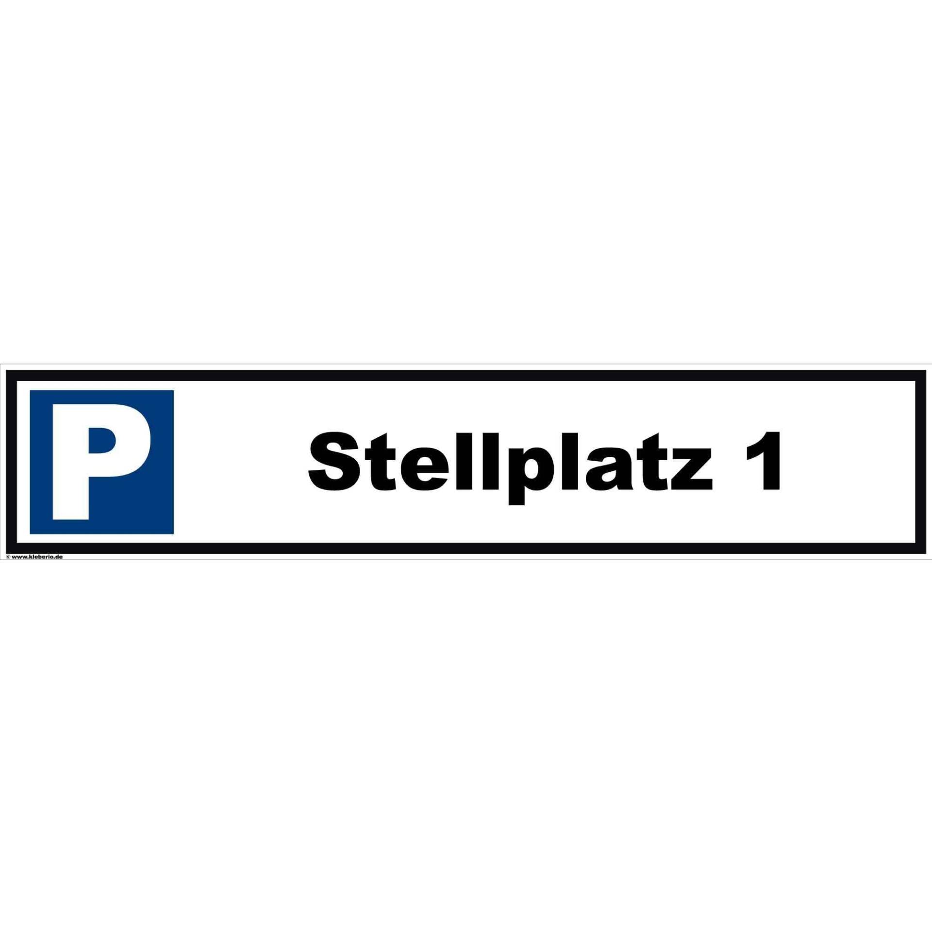 kleberio® Parken verboten - Stellplatz 1-52 x 11 cm Parkverbotsschild Parkplatzschild Verkehrs-Schilder Einfahrt freihalten Privatparkplatz von kleberio