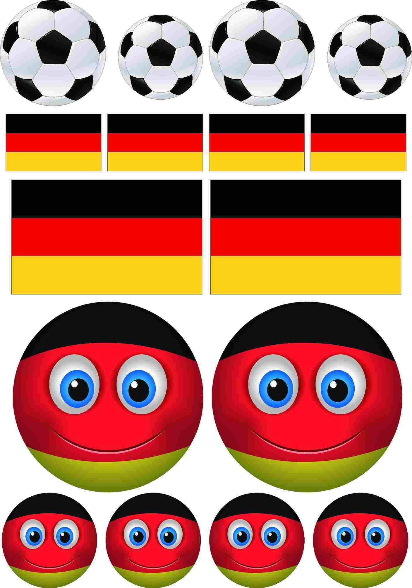 kleberio Aufkleberset Deutschland Flagge Fahne Fußball Auto Motorrad wetterfest Autoaufkleber Wohnmobil WM EM Germany Wohnwagen Moped LKW Coole Sticker Set Car Sticker Aufkleber Auto 1 Set von kleberio