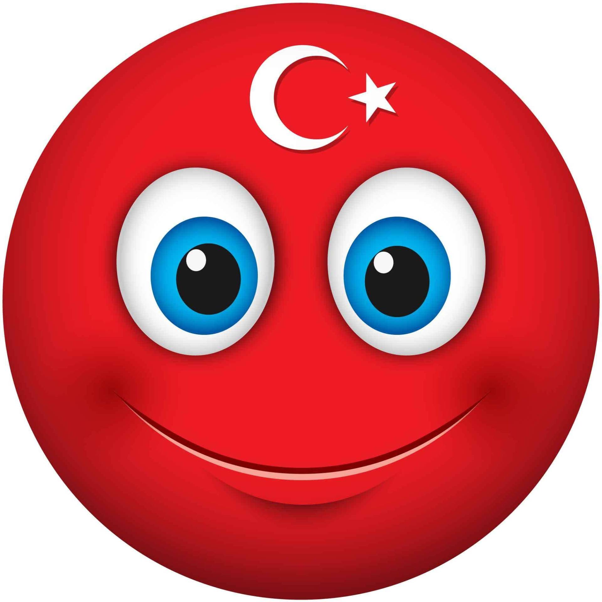 kleberio Selbstklebender Aufkleber wasserfest Autoaufkleber Wohnmobil Sticker Mülltonnenaufkleber Wohnwagen Smile Coole Set Car lustige Fußball Sticker Fahne Fanartikel Türkei 10 x 10 cm von kleberio