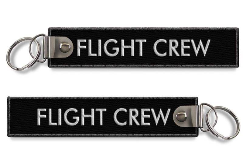 koolkrew Flight Crew bestickter Schlüsselanhänger, Schwarz von koolkrew