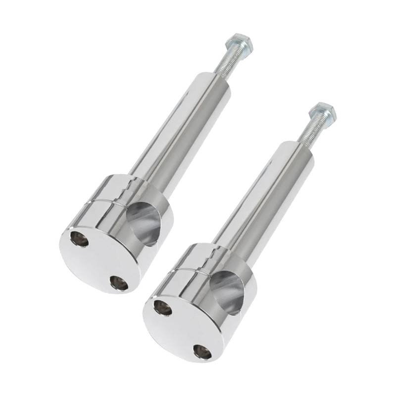 kowaku 2Pcs Lenker Riser Griff Bar Riser Motorrad Spacer Erhöhen Adapter Lenker Spacer, Silber von kowaku