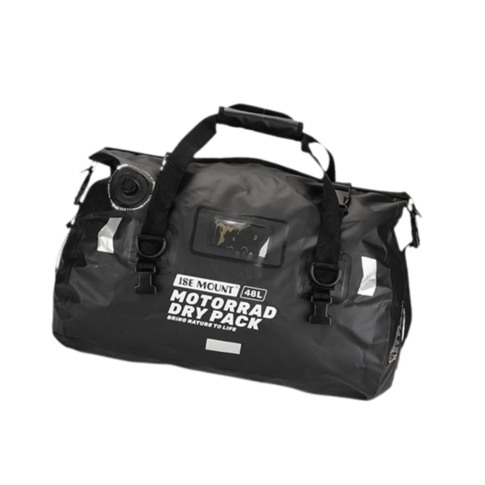 kowaku Motorrad-Gepäckträgertasche, Motorrad-Heckträger, Satteltasche, Handtasche für Radfahren, Kajakfahren, Schwarz Und 48l von kowaku