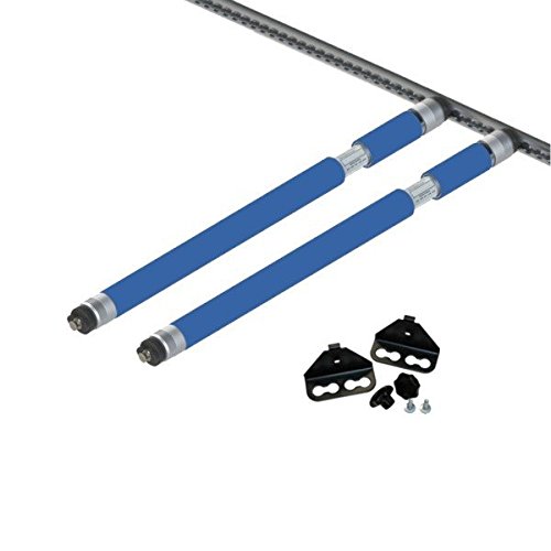 2 x Airline-Beam - Sperrbalken für Airlineschienen 1500-2200 mm, Schutzüberzug blau, inkl. Parkhalterung · NEU von kuriershop