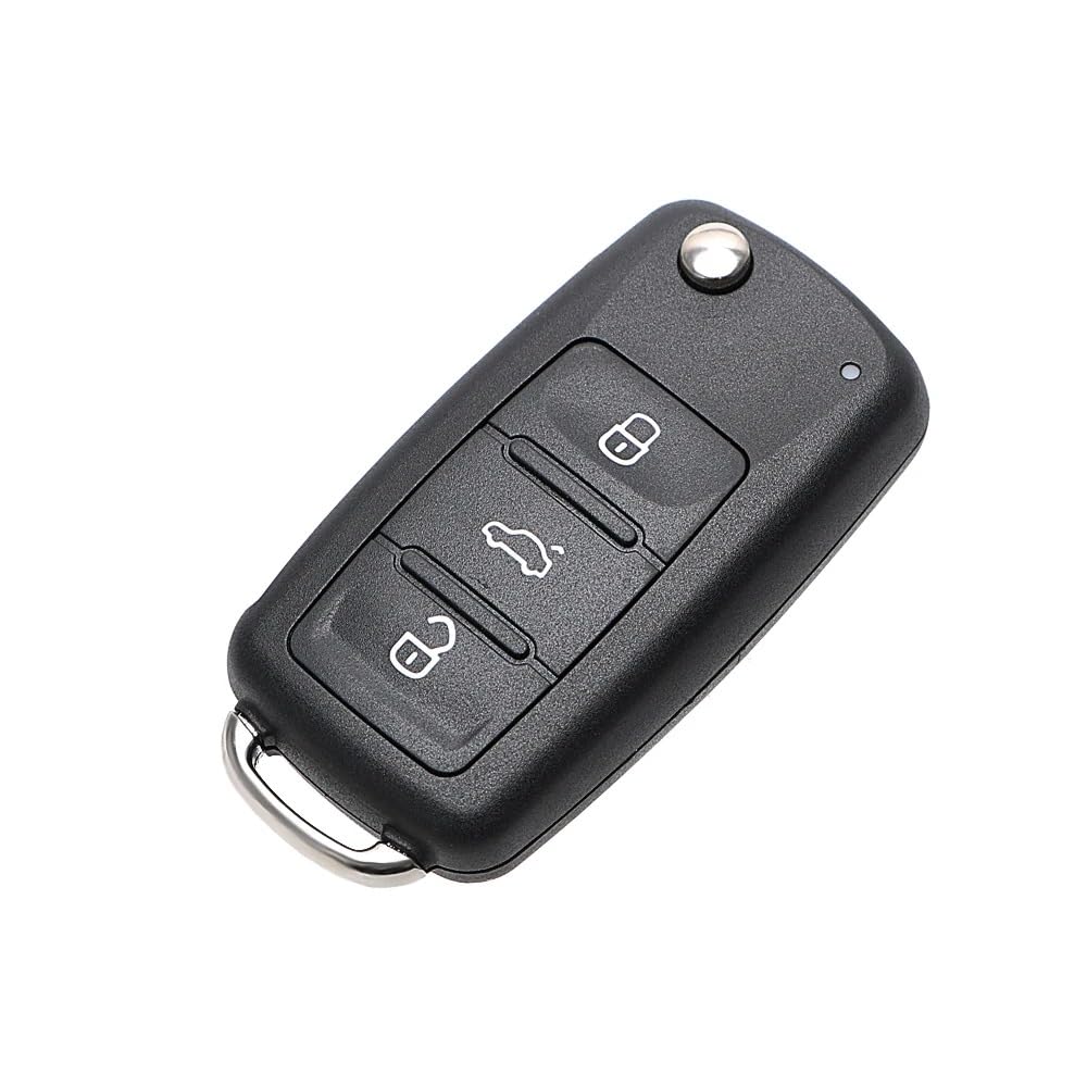 Ersatz-Klapp-Autoschlüsselgehäuse Funkschlüssel Schlüssel für Vw Golf Mk6 T1guan Polo Passat CC SEAT Skoda Octavia 3Taste von kuyuansu