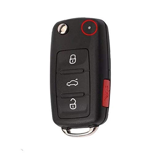 Uncut 3+1 Panic 4Buttons Folding Flip Remote Key Shell Cover Autoschlüsselgehäuse Fob Gehäuse für Vw GTI Jetta EOS Golf 2011-2016 P/N: NBG010180T,5K0837202A, 5K0837202AE von kuyuansu